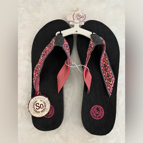 SO Authentic American Heritage Women’s Flip Flops 9-10 NWT - Picture 1 of 6